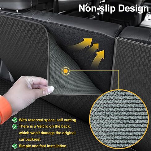 لـ 2019-2024 Cadillac XT4 Cargo Mat & Backrest Mat - تناسب مخصص بو الجلود بطانة البضائع وواقي مسند الظهر الخلفي - جميع الحصير الجذع لكاديلاك XT4 2019-2024 in Kuwait
