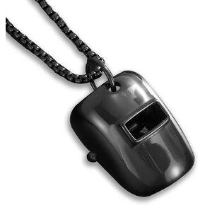 Welder Mask Pendant Necklace,Hiphop Classic Western Welding Accessories Gifts for Welders Welding Keychain Mask,for Men Women Artisan Fashion Jewelry Charm