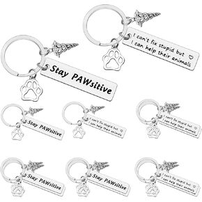 12PCS Vet Tech Keychain Veterinarian Appreciation Gifts Vet Tech Gifts Veterinarian Keychain Thank You Gifts for Animal Rescue Veterinary Medicine Student Graduation Gift Veterinary Technician Jewelry