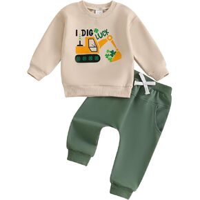 Toddler Baby Boy Christmas Outfit Crewneck Santa Sweatshirt Pant Christmas Set Infant Fall Winter Xmas Clothes