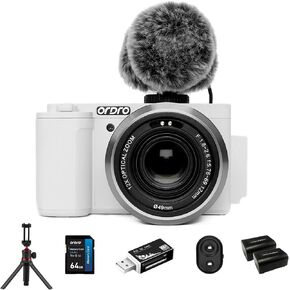 ORDRO G730 5K Digital Camera Vlogging Camera for Content Creators and Vloggers, 64MP Digital Camera for Photography, Compact Camera with Flip Screen, Auto Focus, 64GB Card in Kuwait
