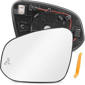 Driver Side Rear View Mirror Glass Heated with Blind Spot Fit for Toyota RAV4 2013 2014 2015 2016 2017 2018, Replace 87961-42D30