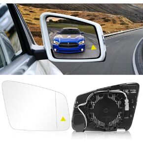 TTCR-II for Mercedes Benz C Class Side Mirror Glass 2012-2014, for Mercedes A B Class Rearview Mirror Glass Left Side, for Mercedes E W212 Mirror and S W221 Mirror Glass with Blind Spot