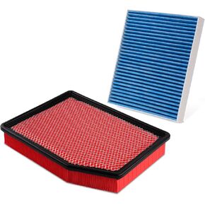 Cabin Air Filter and Engine Air Filter Fit for Chevrolet Silverado 1500 2019-2022 2023 2024 2025 Carbon Cabin Filter Replacement CF11966 84121217