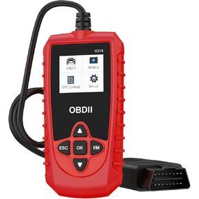 BINTA OBD II Scanner, OBDII Car Diagnostic Scanner Car Code Reader,DTC Lookup OBDII/EOBD/CAN Diagnostic Tool for Car Since 1996 Engine Light Fault Code Reader with Real-Time Data for Car Battery Test