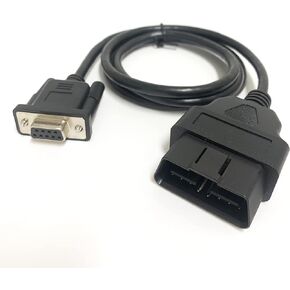 OBD2 OBDII 16 Pin to DB9 Diagnostic Adapter Cable Female to Male Cord DB9 Serial RS232 Connector Extension Cord, 3.3ft