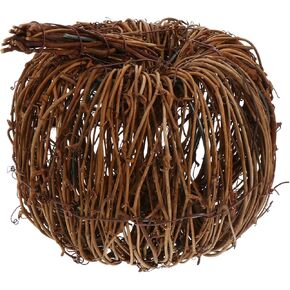Sewroro Artificial Pumpkins Wicker Rattan Pumpkins Woven Pumpkin 1Pc Thanksgiving Halloween Fall Harvest Natural Decorations ? 21x20cm ?