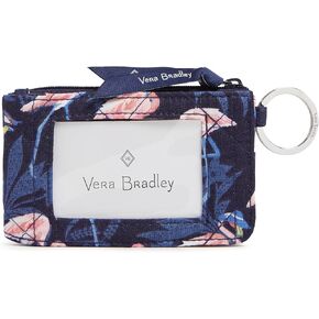 Vera Bradley Women's Cotton Deluxe Zip Id Case Wallet With Rfid Protection