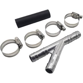 47238HP Aluminum Heater Hose Y Connector With Clamps Repair Kit for Dodge Grand Caravan 2008-2019, for Dodge Journey 2009-2010, for Chrysler Town & Country 2008-2016, Navigator Van HAVC