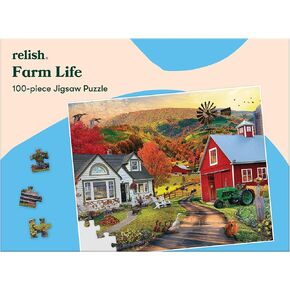Relish - Dementia Jigsaw Puzzle for Adults, 100 Piece Farm Life Puzzle - Activities for Seniors with Alzheimer's
