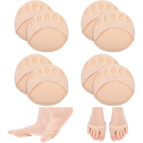 4 Pairs Ball of Foot Cushions for Women, Metatarsal Pads Invisible Socks for Pain Relief and Discomfort Reusable High Heel Comfort Pads Soft Foot Pads for Runners