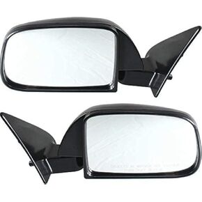 DAT AUTO PARTS Driver and Passenger Side Manual Door Mirror Replacement For 1989-1995 Toyota Pickup TO1321112 TO1320112 8791089149 8794089147 Black Foldaway Type PAIR Set of 2