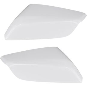 1 Pair Side Mirror Cover Fits for 2016-2022 Chevy Malibu Passenger Driver Side White Replaces 84026842 84026841