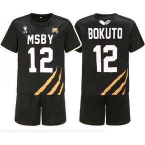 Black Atsumu Cosplay Costume Uniform T-shirt Shorts MSBY Volleyball Club High School for Women Men Suit