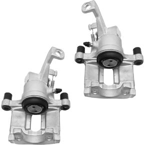 Brake Caliper with bracket Compatible With Jaguar Models,2009-2013 XF,2010-2014 XJ,2007-2014 XK,2005-2008 S-Type,2005-2009 Vanden Plas,2005-2009 XJ8,2007-2009 XKR,Rear Side,19-B3896 19-B3897