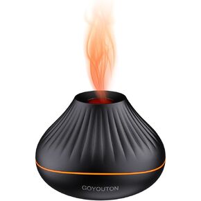 Essential Oil Diffuser,Aroma Scent Diffusers for Home Fire Flame Aromatherapy Diffuser, 160Ml Ultrasonic Cool Mist Humidifier with 7 Color Led Lights Quiet Waterless Auto Shuts-Off
