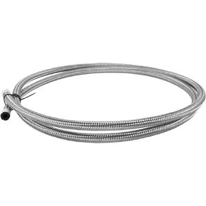 1 Pcs AN16 Fuel Line Hose 6ft Vacuum Hose Automotive 16AN CPE Fuel Hose Silver Tone CPE Rubber,Stainless Steel Braided