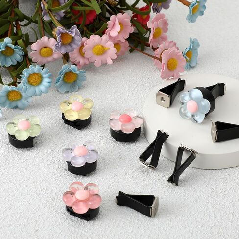 6 Piece Car Vent Air Freshener Clip Flower Car Air Vent Clips Air Conditioner Outlet Decoration Car Interior Decor Clip Flower Car Interior Accessories Cute Car Decorations(6 Colors) in Saudi Arabia
