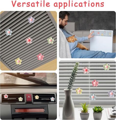 6 Piece Car Vent Air Freshener Clip Flower Car Air Vent Clips Air Conditioner Outlet Decoration Car Interior Decor Clip Flower Car Interior Accessories Cute Car Decorations(6 Colors) in Saudi Arabia