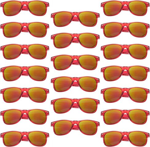 YQVIE 20 Pack Neon Color Mirrored Sunglasses Bulk for Women Men Trendy Fun Cheap Sunglasses for Party Supplies in Saudi Arabia