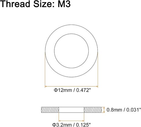 uxcell 20Pcs M13 Flat Washer, 304 Stainless Steel 13mm ID x 16mm OD x 0.1mm Thick for Bolt Screw, Factories Repair, Kitchens, Shops, and Outdoor Construction in Saudi Arabia