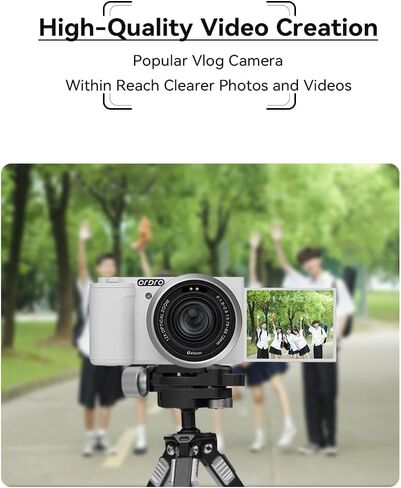 ORDRO G730 5K Digital Camera Vlogging Camera for Content Creators and Vloggers, 64MP Digital Camera for Photography, Compact Camera with Flip Screen, Auto Focus, 64GB Card in Kuwait