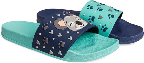 Slides for Women, Men & Kids Pool Sandals Funny Designs Books Coffee Party Pizza Fox Bear Llama Clouds Footwear Gift, Color: Coffee Java Cuppa, 9 US in Saudi Arabia