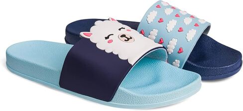 Slides for Women, Men & Kids Pool Sandals Funny Designs Books Coffee Party Pizza Fox Bear Llama Clouds Footwear Gift, Color: Coffee Java Cuppa, 9 US in Saudi Arabia