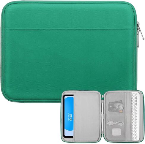 حافظة حمل للكمبيوتر اللوحي مقاس 9-11 بوصة لجهاز iPad 10.2 9/8/7th Gen، iPad Pro 11 M4 M2 2024-2018، iPad Air 11" 2024، iPad Air 5/4 10.9، iPad 10th Gen 10.9، Galaxy Tab A9+/S9 FE/A8، أخضر داكن in Kuwait