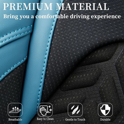 Coverado Car Seat Covers Full Set, 5 Seats Leather Seat Covers for Cars, Waterproof Seat Covers Front and Back, Car Seat Protectors Car Seat Cushions Universal Fit for Most Cars, Gray in Saudi Arabia