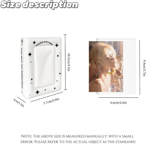 Photocard Mini Album,Cute Black Themed Kitten 3~3.5 In K-POP Photo Card Book Hollow Cover with Button Polaroid Photo Star Photo Card Holder (Music Cat) in Saudi Arabia