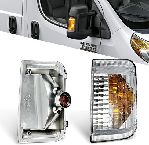 Right Passenger Side Mirror Indicator Turn Signal Light Housing Compatible with Ram ProMaster 1500 2500 3500 2010-2023，without Bulb in Saudi Arabia