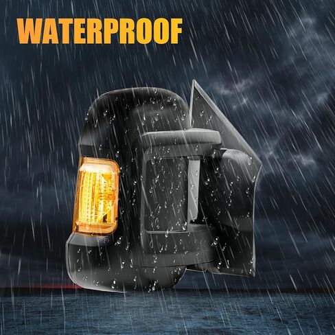Right Passenger Side Mirror Indicator Turn Signal Light Housing Compatible with Ram ProMaster 1500 2500 3500 2010-2023，without Bulb in Saudi Arabia