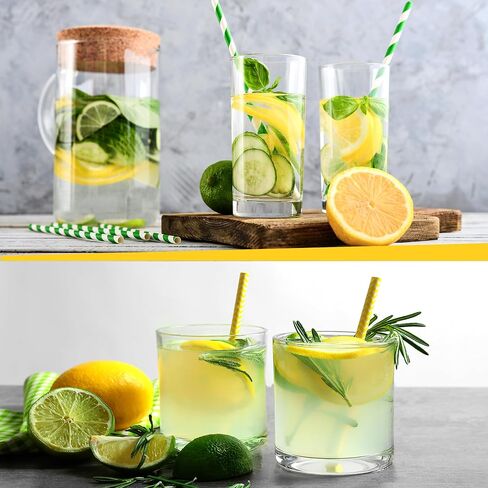 8 Pack Premium Quality Clear Plastic Tumblers - Each 16 Ounce Drinking Glasses - Reusable & BPA-Free Plastic Drinking Cups For Water, Juice & Other Drinks in Saudi Arabia