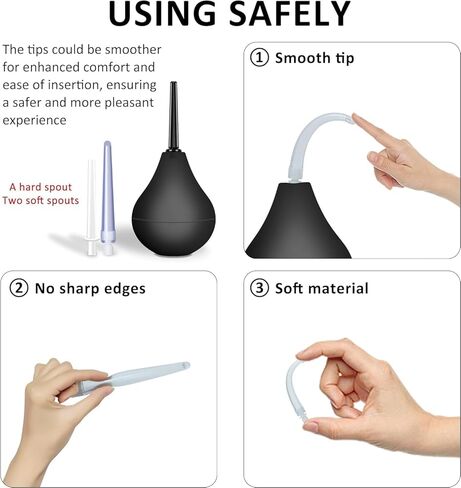 224ML Silicone Douche Kit: All-Inclusive Solution for Personal Hygiene with Easy Detach Nozzles in Saudi Arabia