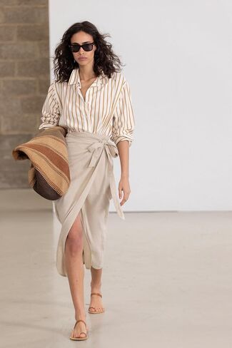 Gottex Beach Life Resort Pola Wrap Skirt Swimsuit Coverup for Women, Stylish Elegant and Versatile Beachwear Summer Essential in Saudi Arabia