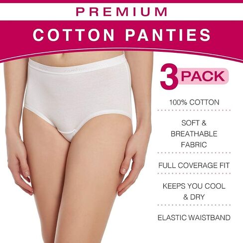 High Waist Cotton Underwear Brief for Women – Tummy Control with Full Coverage – Breathable & Stretchy Ladies Panties in Saudi Arabia