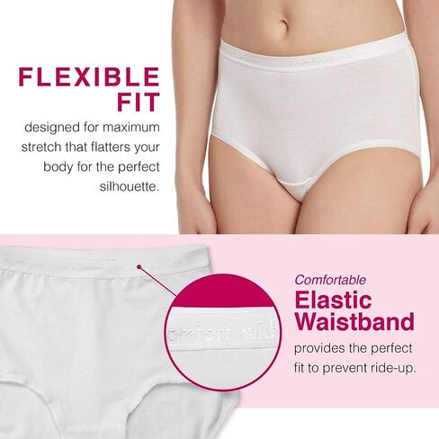 High Waist Cotton Underwear Brief for Women – Tummy Control with Full Coverage – Breathable & Stretchy Ladies Panties in Saudi Arabia