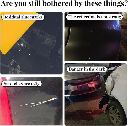 zipelo 2PCS Car Strong Reflective Stickers, Night Visibility Waterproof Self Adhesive Automotive Bumper Trunk Reflective Decals, Universal for Vehicle, SUV, Truck, RV (Orange) in Saudi Arabia