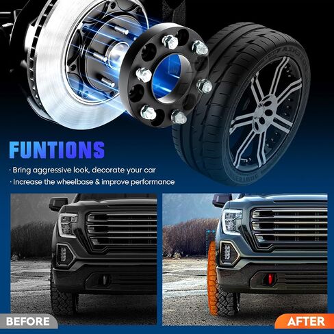 6mm 6x5.5 6x135 108mm Wheel Spacers Adapter for Silverado 1500/Sierra 1500/Escalade 99-22, Suburban 1500 00-22, Expedition/Navigator 03-22, F150 04-22, 4-Runner 96-22, Tacoma 01-22, Tahoe 95-22 in Saudi Arabia