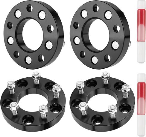 محولات عجلات KAX 5x5 إلى 5x4.75، محولات عجلات مركزية 1 بوصة 5 عروة (نمط مسمار متغير) تناسب Grand Caravan، Pacifica، Town & Country، رحلة مع مسامير M12x1.5 78.3 مم، 4 قطع in Saudi Arabia