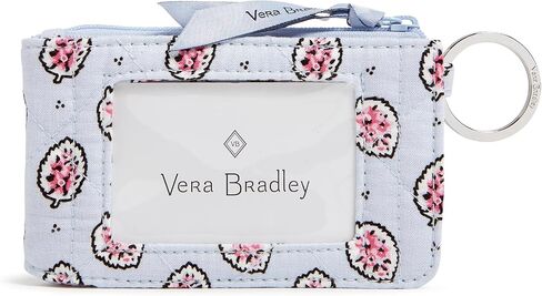 Vera Bradley Women's Cotton Deluxe Zip Id Case Wallet With Rfid Protection in Saudi Arabia