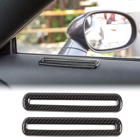 JeCar Interior Door Vent Cover Trim for Dodge Challenger 2015-2020 Carbon Fiber Interior Accessories in Kuwait