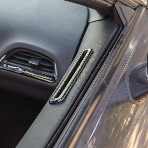 JeCar Interior Door Vent Cover Trim for Dodge Challenger 2015-2020 Carbon Fiber Interior Accessories in Kuwait