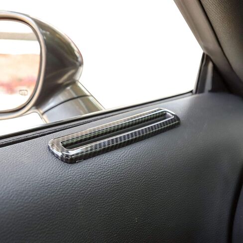 JeCar Interior Door Vent Cover Trim for Dodge Challenger 2015-2020 Carbon Fiber Interior Accessories in Kuwait