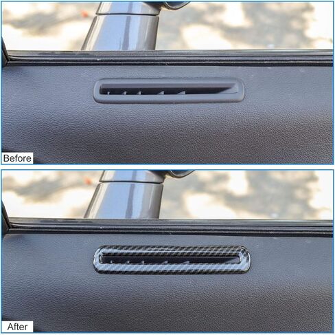 JeCar Interior Door Vent Cover Trim for Dodge Challenger 2015-2020 Carbon Fiber Interior Accessories in Kuwait