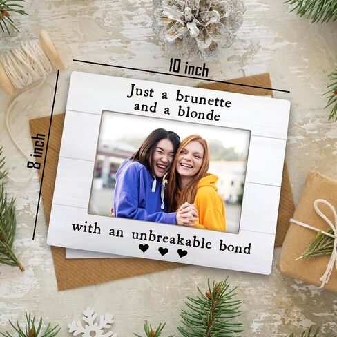 Best Friends Picture Frames 8x10, Long Distance Best Friend Friendship Gifts for Women Men Friends, Forever Friends Sisters Photo Frame, Brother Sister Bestie Bff Gifts Picture Frame for Desk in Kuwait