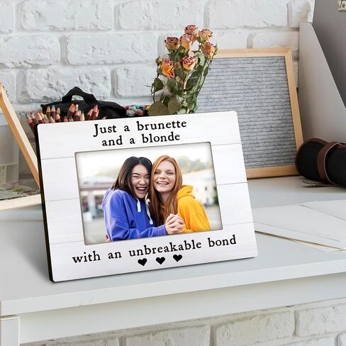 Best Friends Picture Frames 8x10, Long Distance Best Friend Friendship Gifts for Women Men Friends, Forever Friends Sisters Photo Frame, Brother Sister Bestie Bff Gifts Picture Frame for Desk in Kuwait