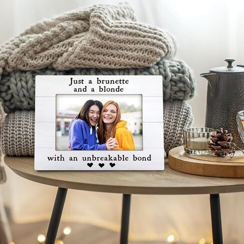 Best Friends Picture Frames 8x10, Long Distance Best Friend Friendship Gifts for Women Men Friends, Forever Friends Sisters Photo Frame, Brother Sister Bestie Bff Gifts Picture Frame for Desk in Kuwait