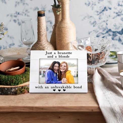 Best Friends Picture Frames 8x10, Long Distance Best Friend Friendship Gifts for Women Men Friends, Forever Friends Sisters Photo Frame, Brother Sister Bestie Bff Gifts Picture Frame for Desk in Kuwait
